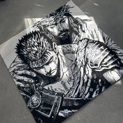 Black Swordsman with Jesus Rug