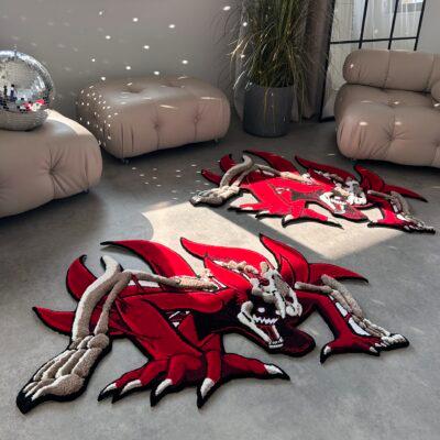 Nine tails anime fox Kurama Rug